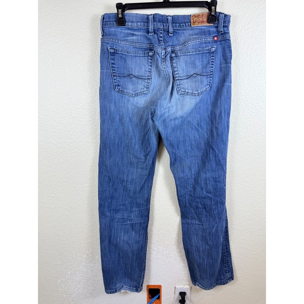 Lucky Brand Jeans Mens Size 32 Neopolitan Easy Rider Straight Leg Blue Denim - Picture 3 of 11